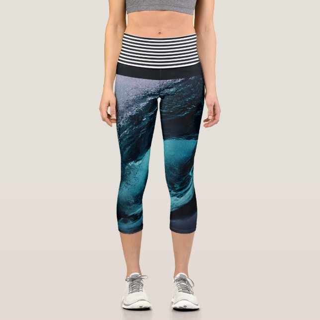 Blue ocean capri leggings (Front)