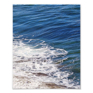 Blue Ocean Close Up at Malibu Photographic Print