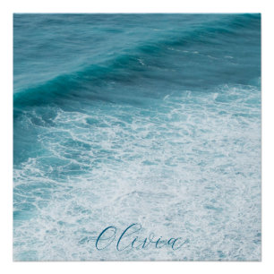 Blue Ocean Colour background poster