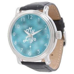 Blue ocean custom business logo white watch