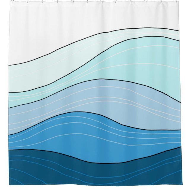 Blue Ocean Design 226 Shower Curtain (Front)