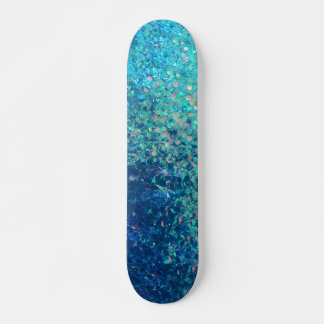 Blue Ocean Glitter Skateboard, 7¾" Deck Skateboard
