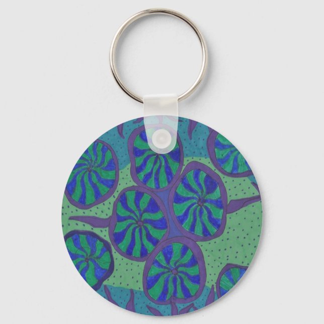 Blue Ocean Groove Key Ring (Front)