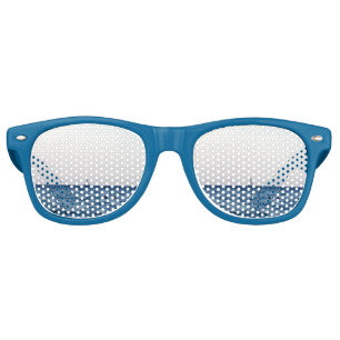 Blue Ocean Horizon With Sailboat Reflections Retro Sunglasses