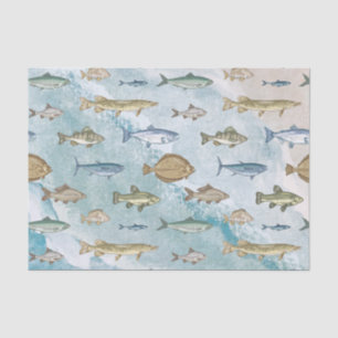 Blue Ocean Nautical Seascape Tissue Paper