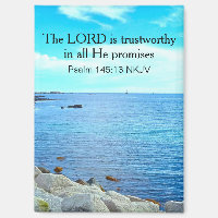 Blue Ocean Photo the Lord Is Trustworthy Christian