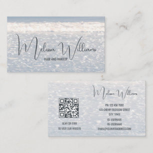 Blue Ocean QR Code Business Card