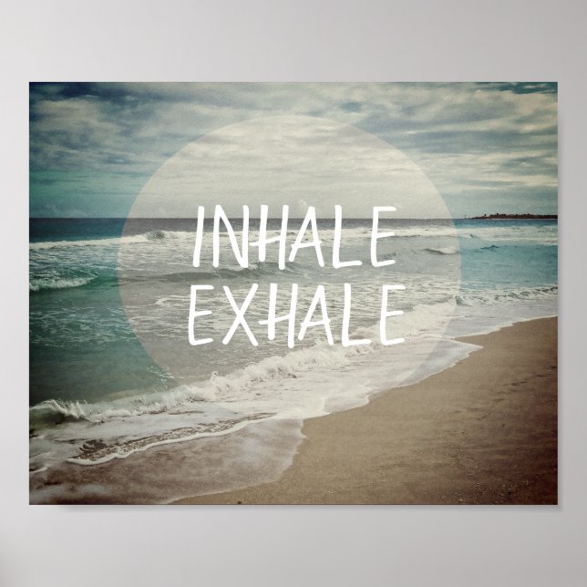 blue ocean quote poster inhale exhale (Front)