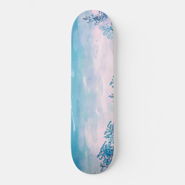 Blue Ocean Sea Beach Skateboard (Front)