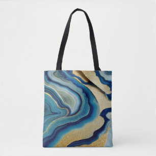 Blue Ocean Sea Sparkle Tote Bag