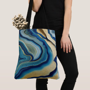 Blue Ocean Sea Sparkle Tote Bag