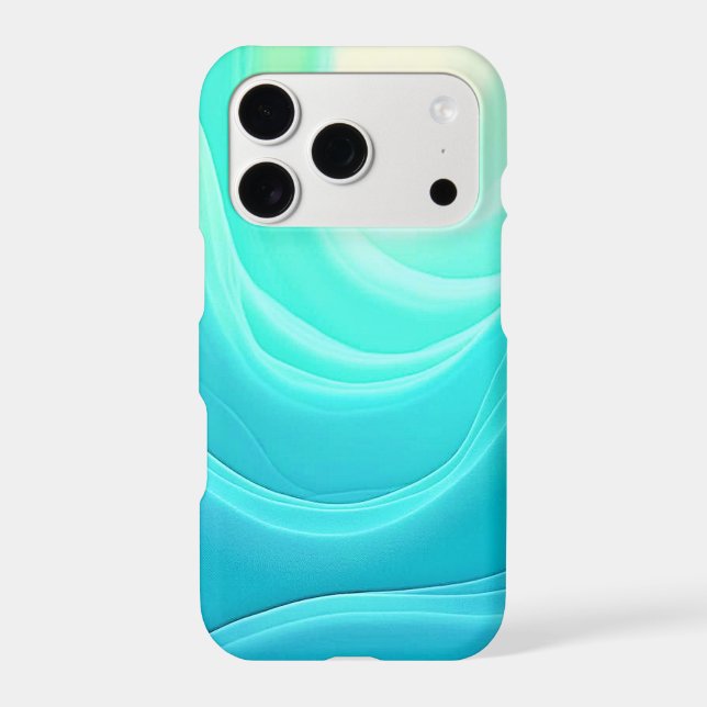 Blue Ocean Serenity Abstract Waves Design (Back)