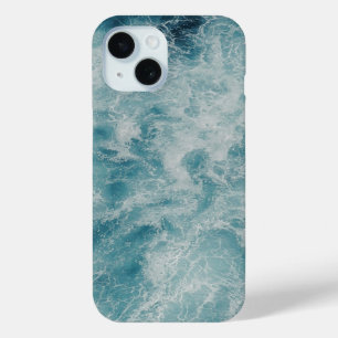 Blue Ocean Summer Beach Waves iPhone 15 Case