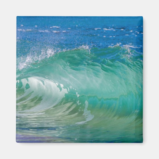 Blue Ocean Summer Beach Waves Magnet (Front)
