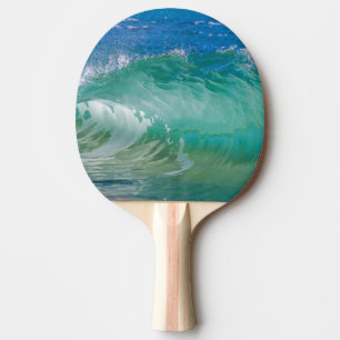 Blue Ocean Summer Beach Waves Ping Pong Paddle