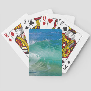 Blue Ocean Summer Beach Waves Playing Cards