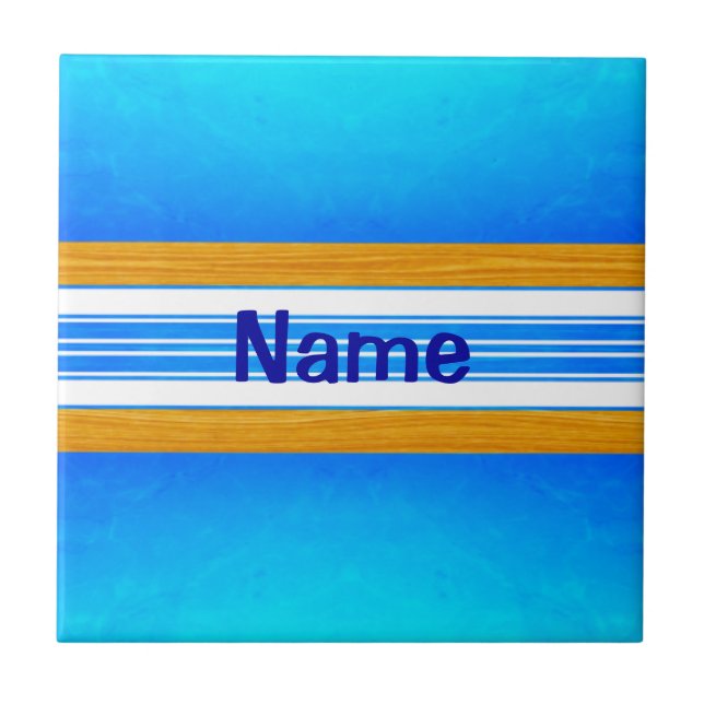 Blue Ocean Surfboard Tile (Front)