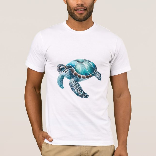 Blue Ocean Turtle T-Shirt (Front)