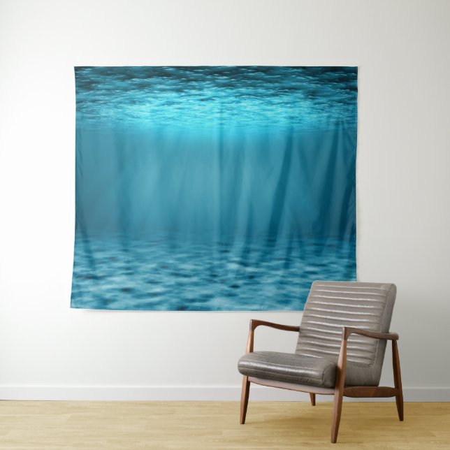 Blue Ocean Underwater World Tapestry (In Situ (Horizontal))
