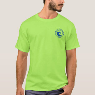 Blue Ocean Wave Circle Design Block Island T-Shirt
