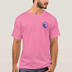 Blue Ocean Wave Circle Design Chincoteague Island T-Shirt