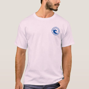 Blue Ocean Wave Circle Design Ocracoke Island T-Shirt