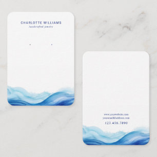 Blue Ocean Wave Jewelry Display Card