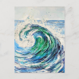 Blue Ocean Wave Postcard