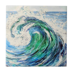 Blue Ocean Wave Tile