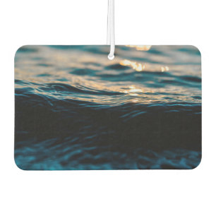 Blue Ocean Waves and Sunset Car Air Freshener