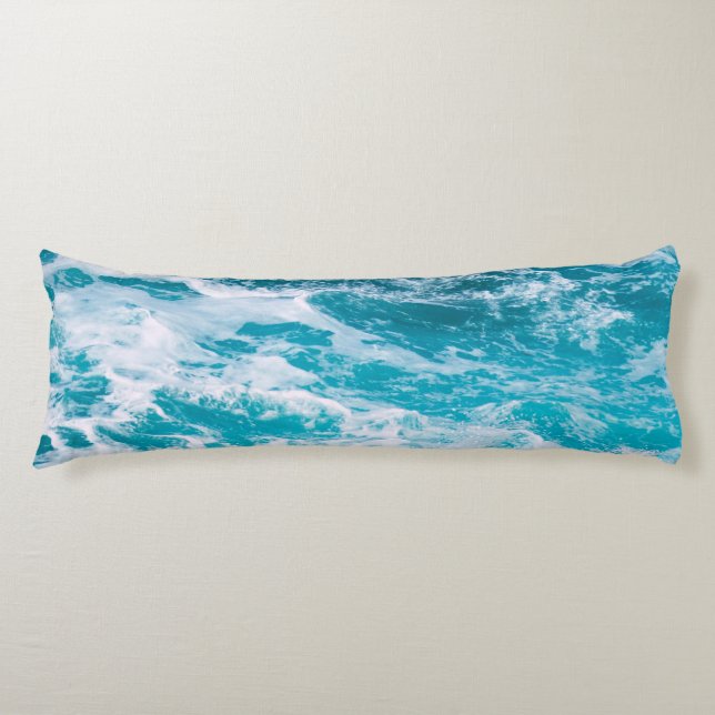 Blue Ocean Waves Body Cushion (Front)