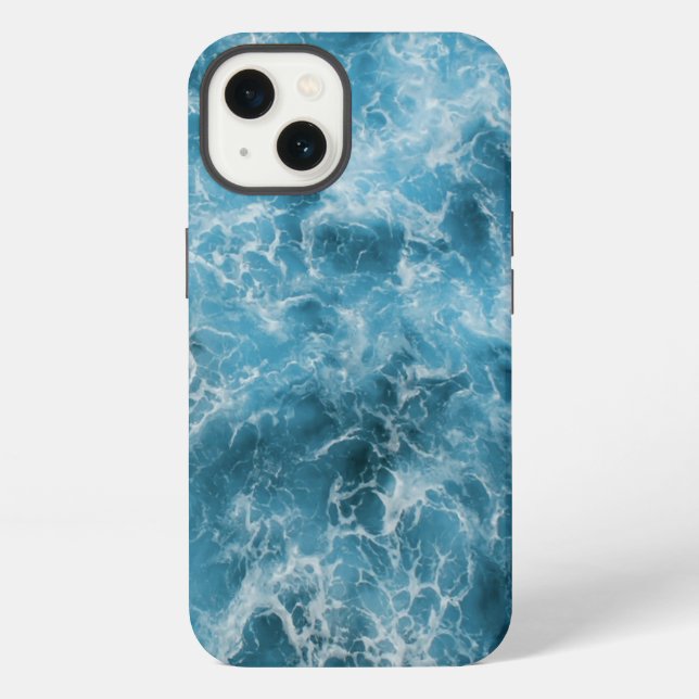  Blue Ocean Waves iPhone Case (Back)