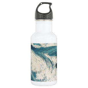 Blue Ocean Waves Japanese Woodcut  532 Ml Water Bottle