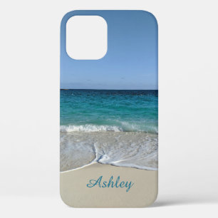 Blue Ocean waves on a Caribbean beach V2  iPhone 12 Case