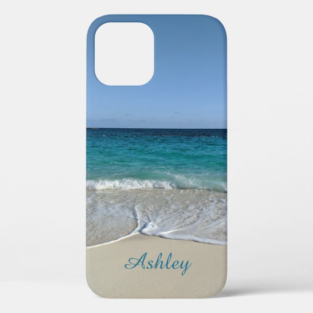 Blue Ocean waves on a Caribbean beach V2  Case-Mate iPhone Case (Back)