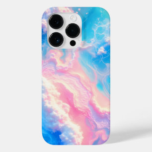 Blue Ocean Waves Pink Summer Sea Beach Turquoise Case-Mate iPhone 14 Pro Case
