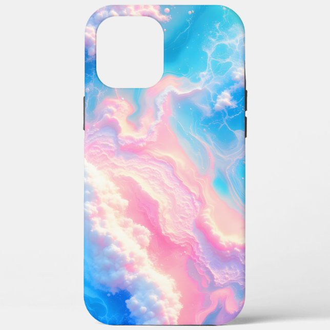 Blue Ocean Waves Pink Summer Sea Beach Turquoise  Case-Mate iPhone Case (Back)