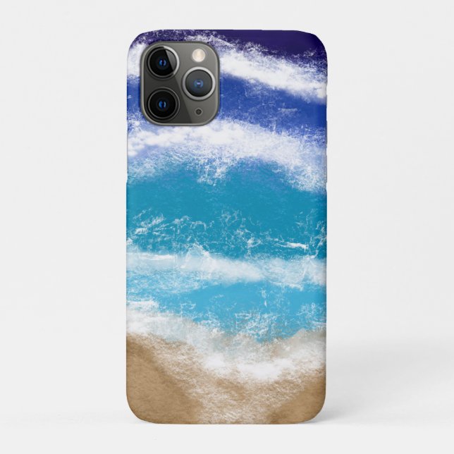 Blue Ocean Waves Sandy Beach  Beach   Case-Mate iPhone Case (Back)