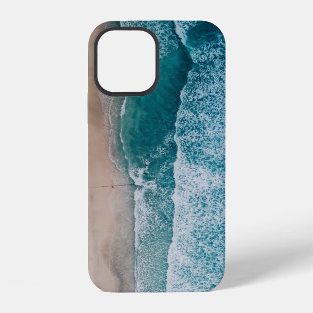 Blue Ocean Waves Sandy Beach iPhone Case (Back)