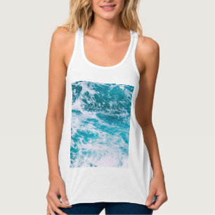 Blue Ocean Waves Singlet