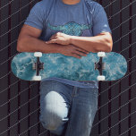 Blue Ocean Waves skateboard<br><div class="desc">Ride the waves with this stunning blue ocean waves skateboard. Perfect for beginners and experienced skaters alike, this board is sure to turn heads at the skate park or on the beach. Shop at prsfashion store Zazzle.</div>