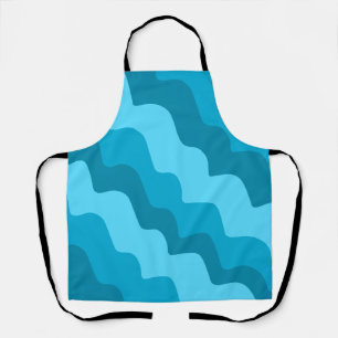Blue ocean wavy waves gradient apron