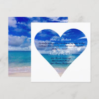 Blue Ocean | Wedding Invitation Semi-Gloss