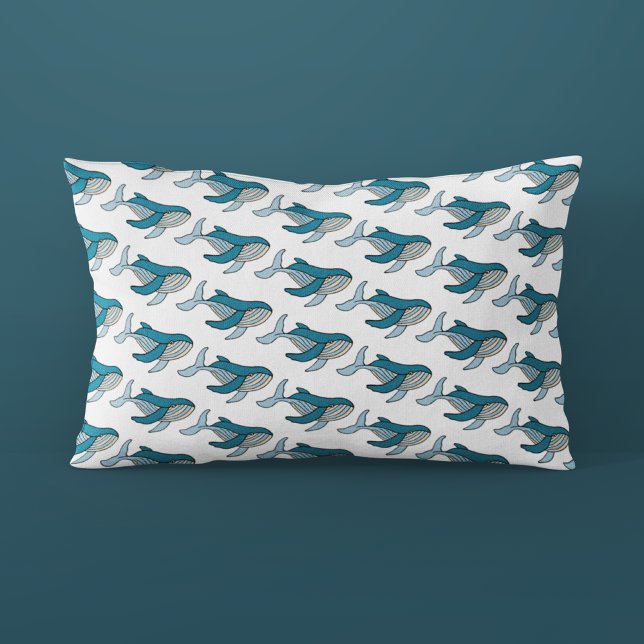 Blue Ocean Whale Pattern Pillowcase (Creator Uploaded)
