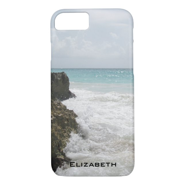 Blue Ocean with Foamy Waves Seascape Personalised Case-Mate iPhone Case (Back)
