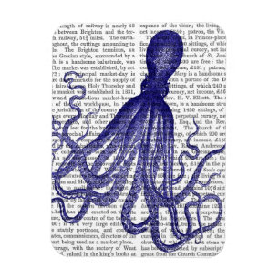 Blue Octopus 5 Magnet