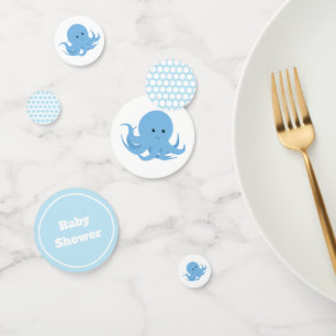 Blue Octopus Baby Shower Table Confetti