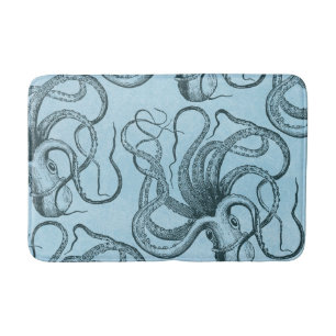 Blue Octopus Bath Mat
