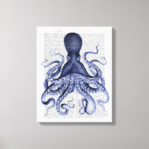 Blue Octopus Canvas Print
