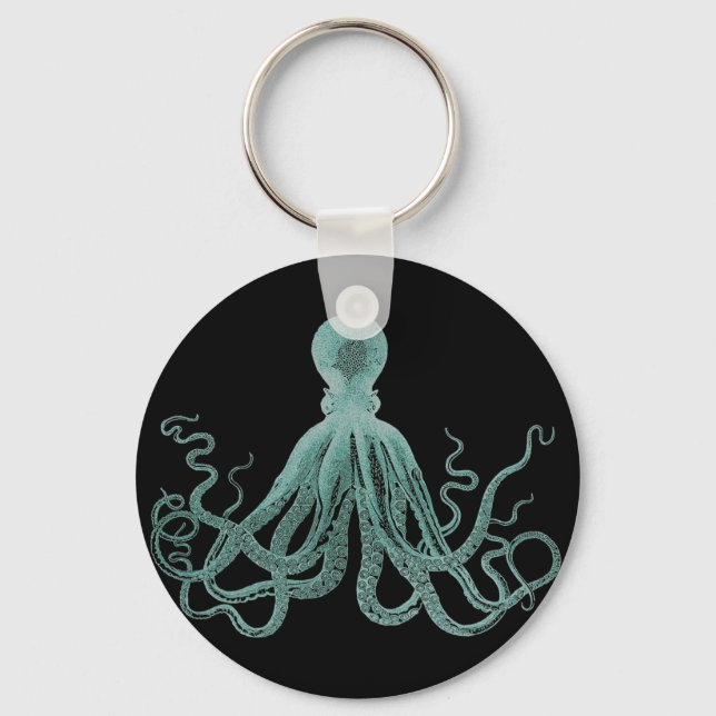 Blue Octopus Keychain (Front)
